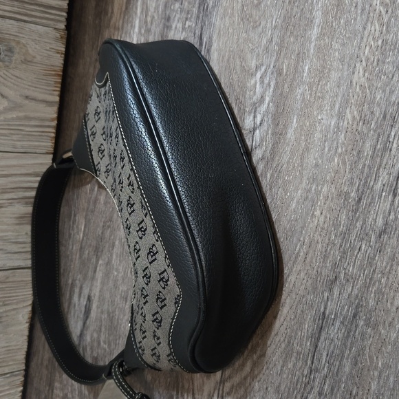 Vintage Dooney & Bourke Monogram Logo Hobo Shoulder Hand Bag Black Grey - Picture 8 of 13